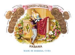 Kuba Reisen Label der Romea y Julieta-Zigarre Kuba Zigarren Partagas